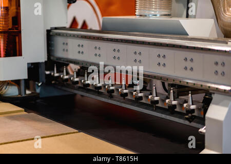 CNC woodworking machine Stock Photo