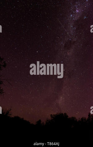 The milky way on the night sky as seen from the desert of Lavalle, in the province of Mendoza, Argentina. Stock Photo