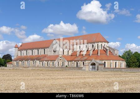 France, Yonne, Pontigny, the Cistercian abbey of Pontigny Stock Photo