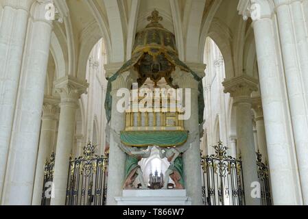 France, Yonne, Pontigny, the Cistercian abbey of Pontigny, the choir Stock Photo