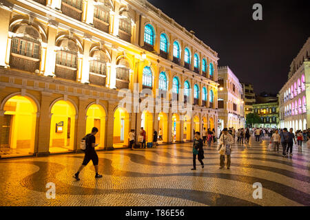 macao,china - Apr,13,2018:street in the macao china,a lot of peoples come here  to travel everyday. Stock Photo