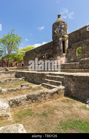 View of the barracks ruins of Fort Jesus, Mombasa, Kenya Stock Photo