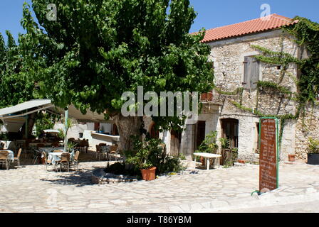 Paleros village taverna, Paleros, Greece Stock Photo