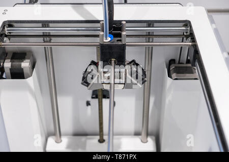 Close-up Head electronic printer three dimensional machine Stock Photo