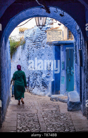 Medina of Chefchaouen, Morocco. Chefchaouen or Chaouen is a city in northwest Morocco. It is the chief town of the province of the same name, and is n Stock Photo