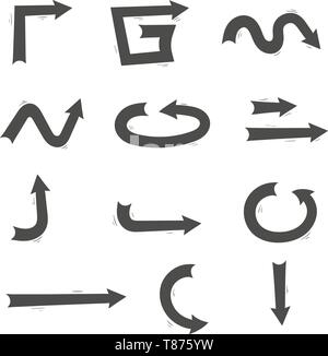 Hand drawn arrows Stock Vector