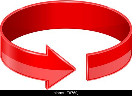 Circular red arrow Stock Vector
