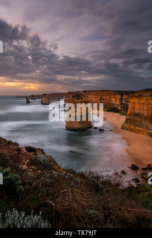 The famous Twelve Apostles at Victoria's Great Ocean Road. Stock Photo