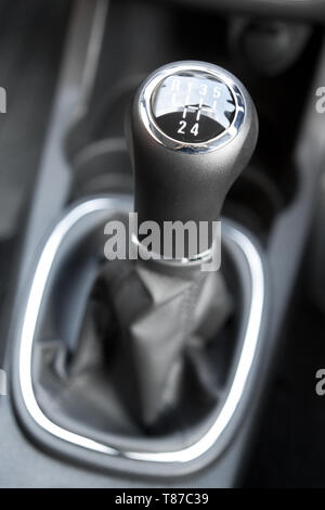 A car gear stick. Stock Photo