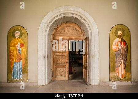 Nagorno Karabakh Republic, Shushi, Ghazanchetsots Cathedral, 19th century, interior Stock Photo