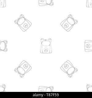Modern backpack pattern seamless vector repeat geometric for any web design Stock Vector