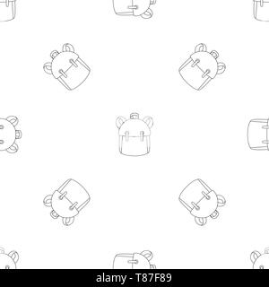 Kid backpack pattern seamless vector repeat geometric for any web design Stock Vector