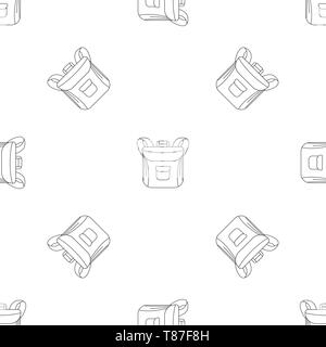 Small backpack pattern seamless vector repeat geometric for any web design Stock Vector