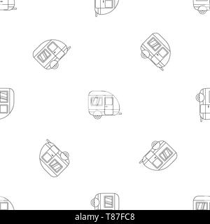 Travel trailer pattern seamless vector repeat geometric for any web design Stock Vector