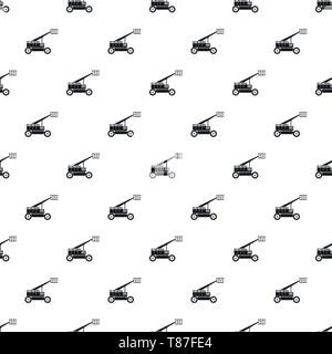 Basket lift truck pattern seamless vector repeat geometric for any web design Stock Vector