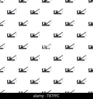 Excavator crane pattern seamless vector repeat geometric for any web design Stock Vector