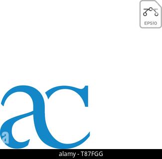 initial AC, CA, A, C Logo template vector illustration Stock Vector
