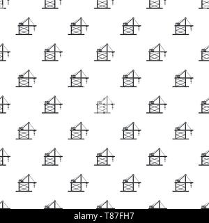 Port crane pattern seamless vector repeat geometric for any web design Stock Vector