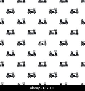 Lift truck pattern seamless vector repeat geometric for any web design Stock Vector