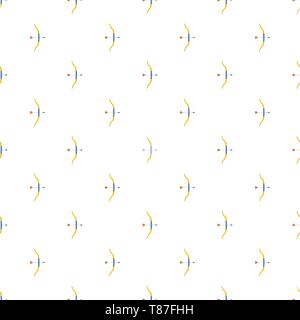 Archery game pattern seamless vector repeat for any web design Stock Vector