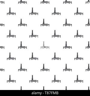 Hydraulic crane pattern seamless vector repeat geometric for any web design Stock Vector