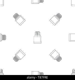 Vaping liquid bottle pattern seamless vector repeat geometric for any web design Stock Vector
