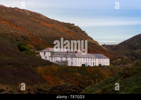 Cottages, Boscatle, Cornwall, England Stock Photo