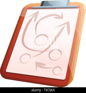 Tactical board icon. Cartoon of tactical board vector icon for web design isolated on white background Stock Vector