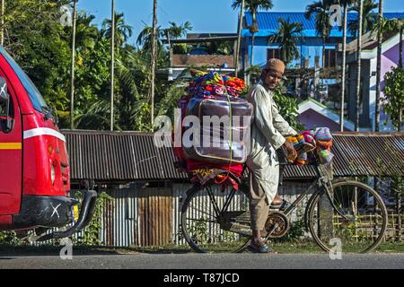 India, Assam, Sibsagar, muslim vendor Stock Photo