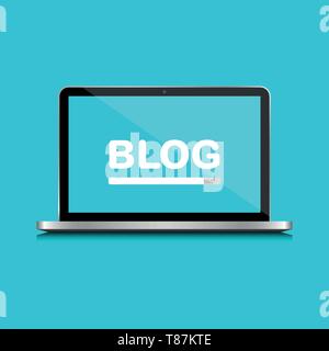 Blog search concept illustration Stock Vector