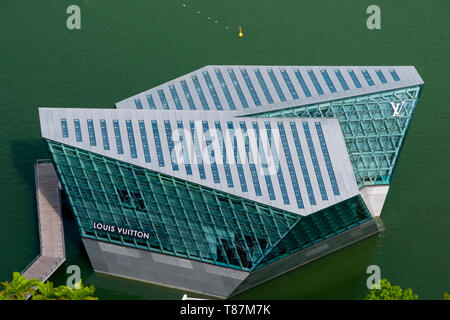 Louis Vuitton Singapore Island Maison on Marina Bay Stock Photo