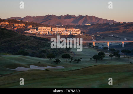 Hills behind Costa Mijas golf course Stock Photo