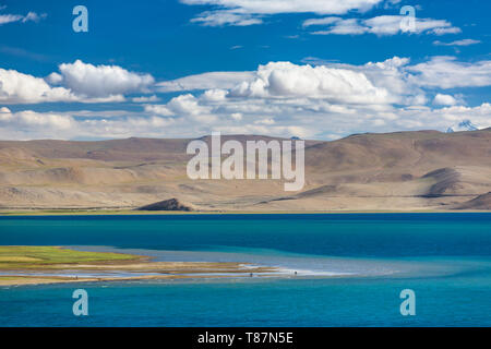 Beautiful landscape of Tso Moriri Lake located in Rupshu valley in Ladakh Stock Photo