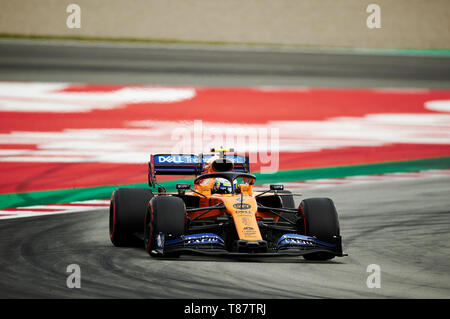 Barcelona, Spain. 11 May, 2019. Lando Norris of the Mclaren Team in action during the Formula One qualifying day at the Circuit of Catalunya. Credit: Pablo Guillen/Alamy Stock Photo