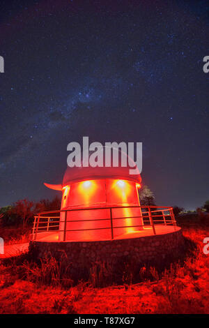 Atacama night sky - the Milky Way over a road, Chile Stock Photo - Alamy