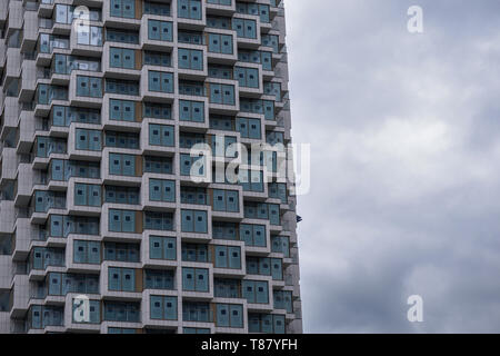 One Park Drive by Herzog & de Meuron , a residential skyscraper under construction in Canary Wharf, London Stock Photo