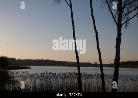 Water reservoir on Kamienna River, Starachowice, Swietokrzyskie Region, Poland Stock Photo