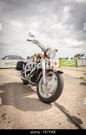 Tiraspol, Moldova - May 11, 2019: Drag street bike motorcycle ready for race at 11 Drag racing tournaments Stock Photo