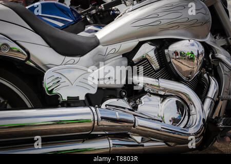 Tiraspol, Moldova - May 11, 2019: M109RS Prototype Suzuki Motorcycle vision engine Stock Photo