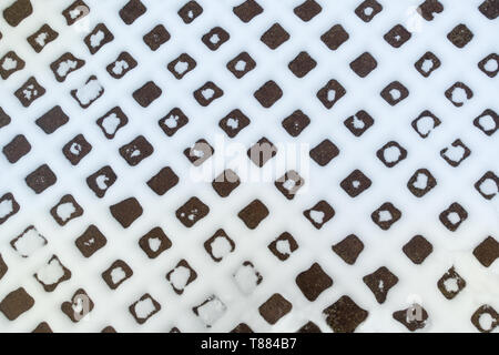 Snowy paving stones Stock Photo