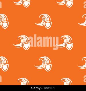 Flood protection pattern vector orange Stock Vector