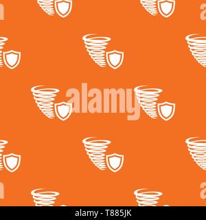 Hurricane protection pattern vector orange Stock Vector