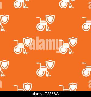 Disability protection pattern vector orange Stock Vector