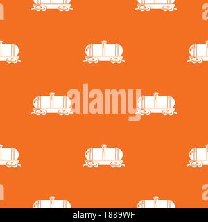 Tank car pattern vector orange Stock Vector