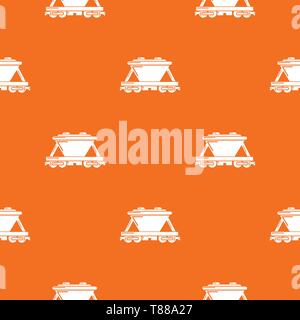 Goods train pattern vector orange Stock Vector