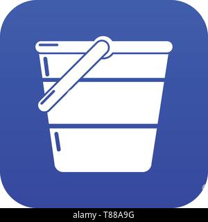 Bucket icon blue vector Stock Vector