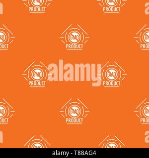 Gmo stop pattern vector orange Stock Vector