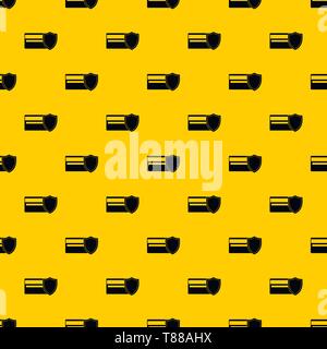 Credit card and shield pattern vector Stock Vector