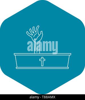 death hand coming out line style icon vector illustration design Stock ...