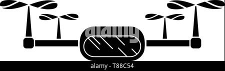 Remote control drone icon, simple style Stock Vector